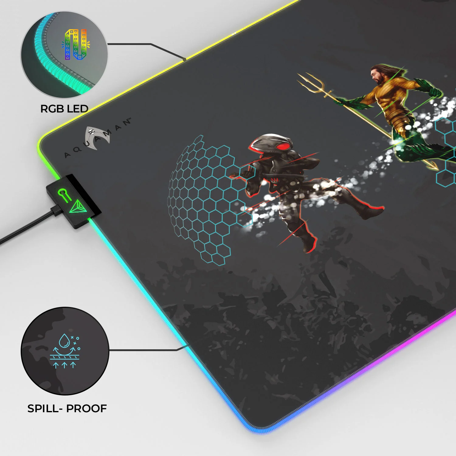 Aquaman Vs. Black Manta Gaming Mouse Pad