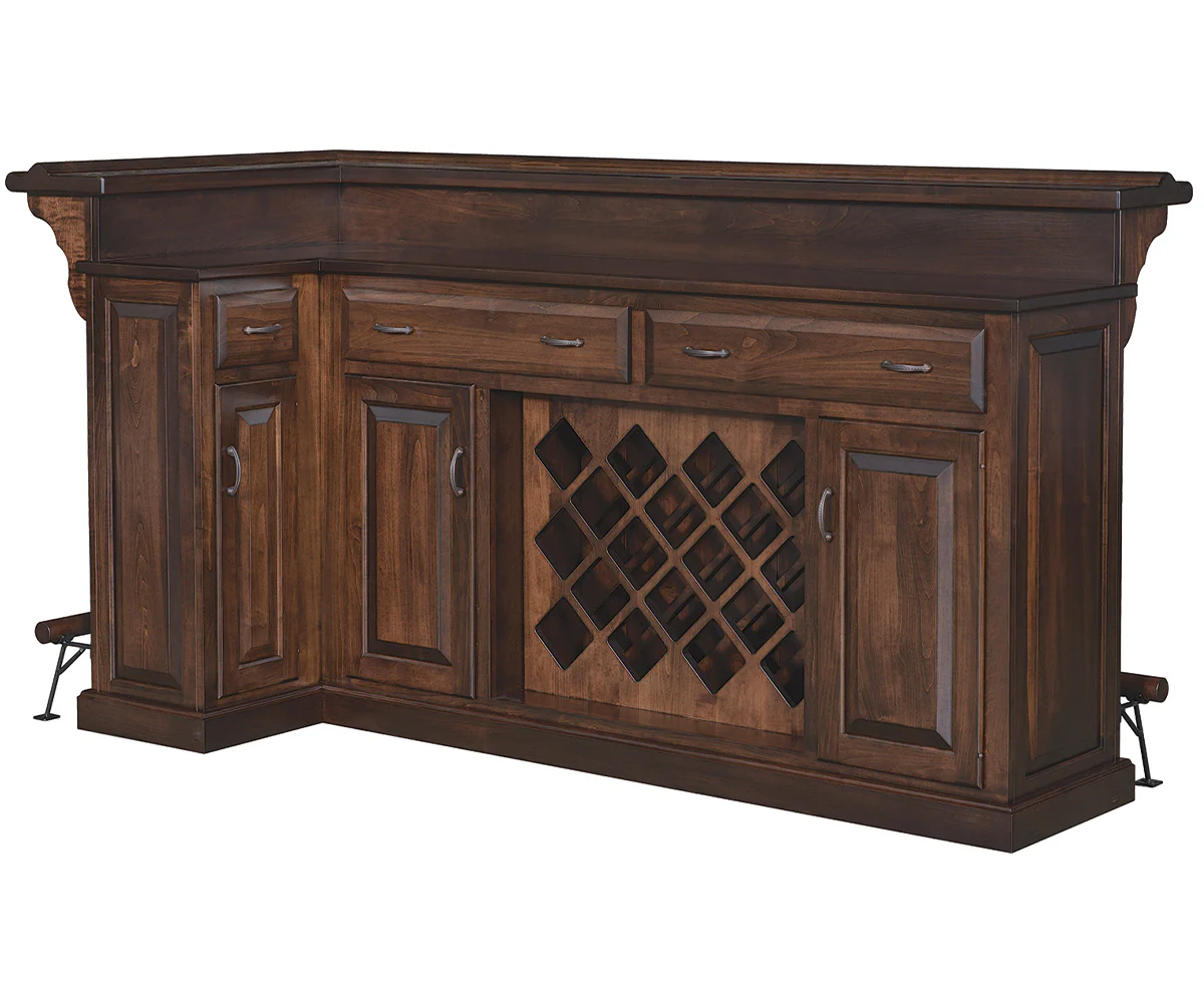 Amish 90 Degrees Raised Panel Bar Base