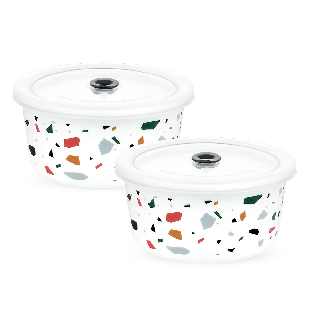 Larah By Borosil Confetti Storage Bowl Set, 800ml x 2