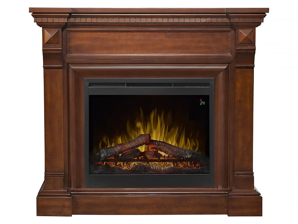William Electric Fireplace Mantel Package in Burnished Walnut
