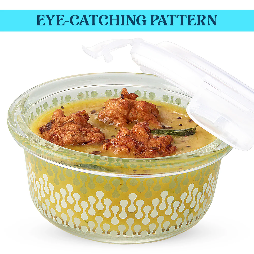 Larah Gracia Universal Glass Lunchbox, Set of 4