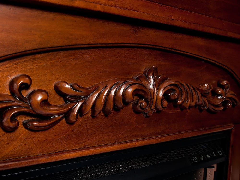 Chantilly Electric Fireplace Mantel w/ Bookcases in Autumn Oak