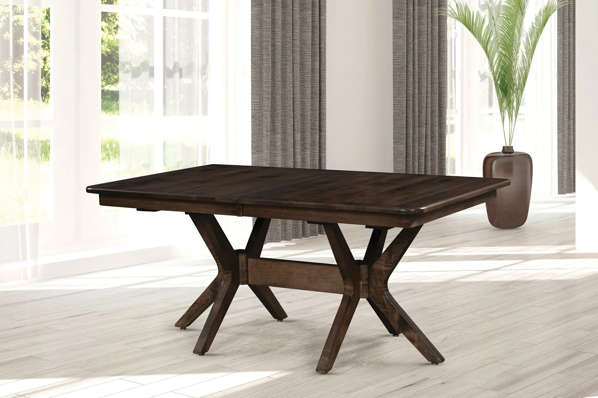 Amish Burdock Double Pedestal Table