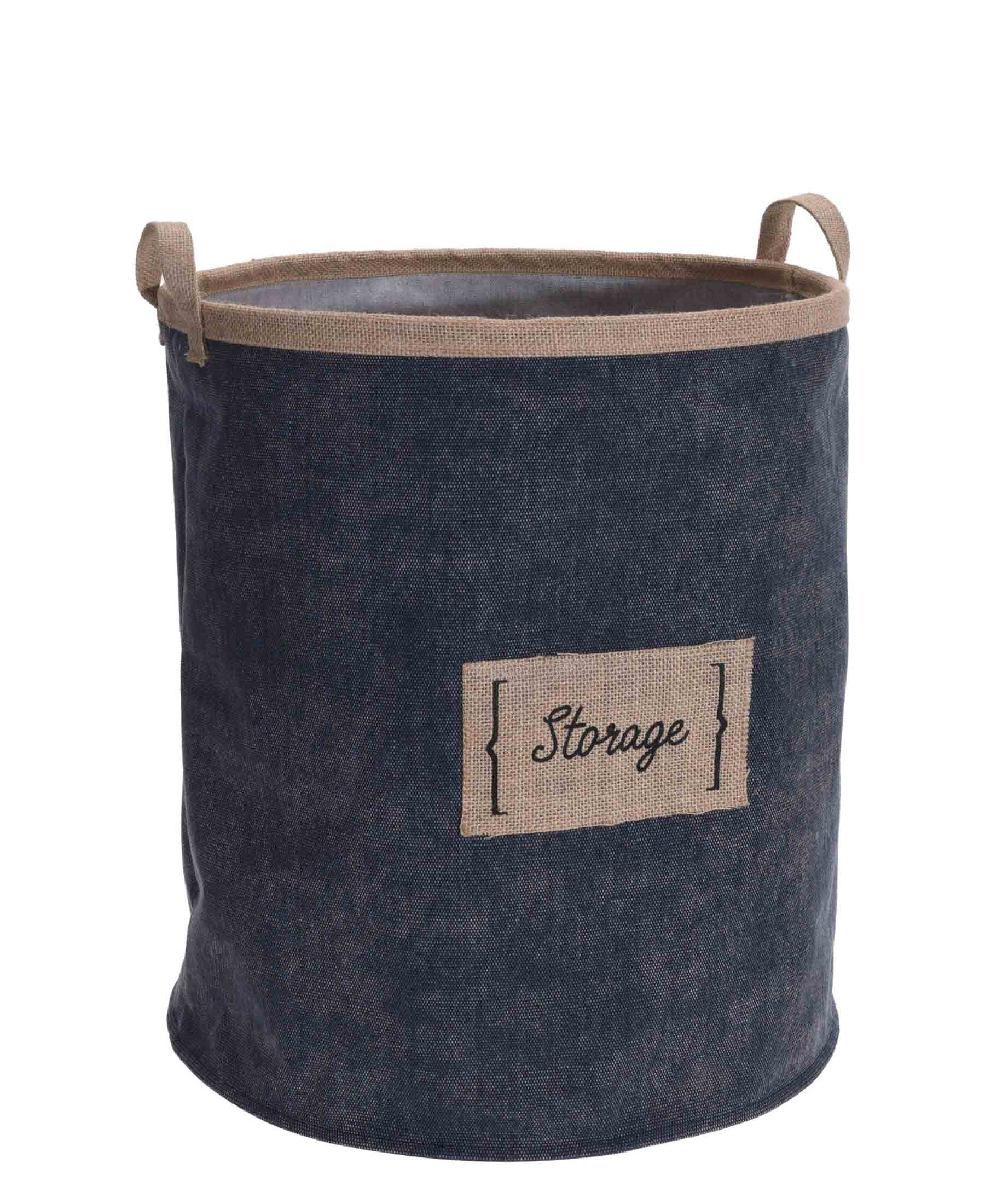 Denim Laundry Bag Canvas - Blue