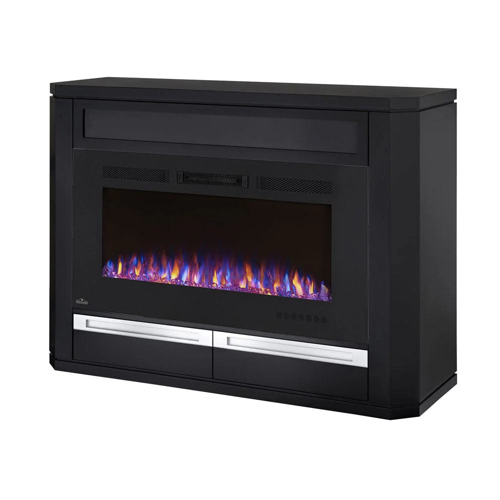 Alanis Electric Fireplace Media Console in Black