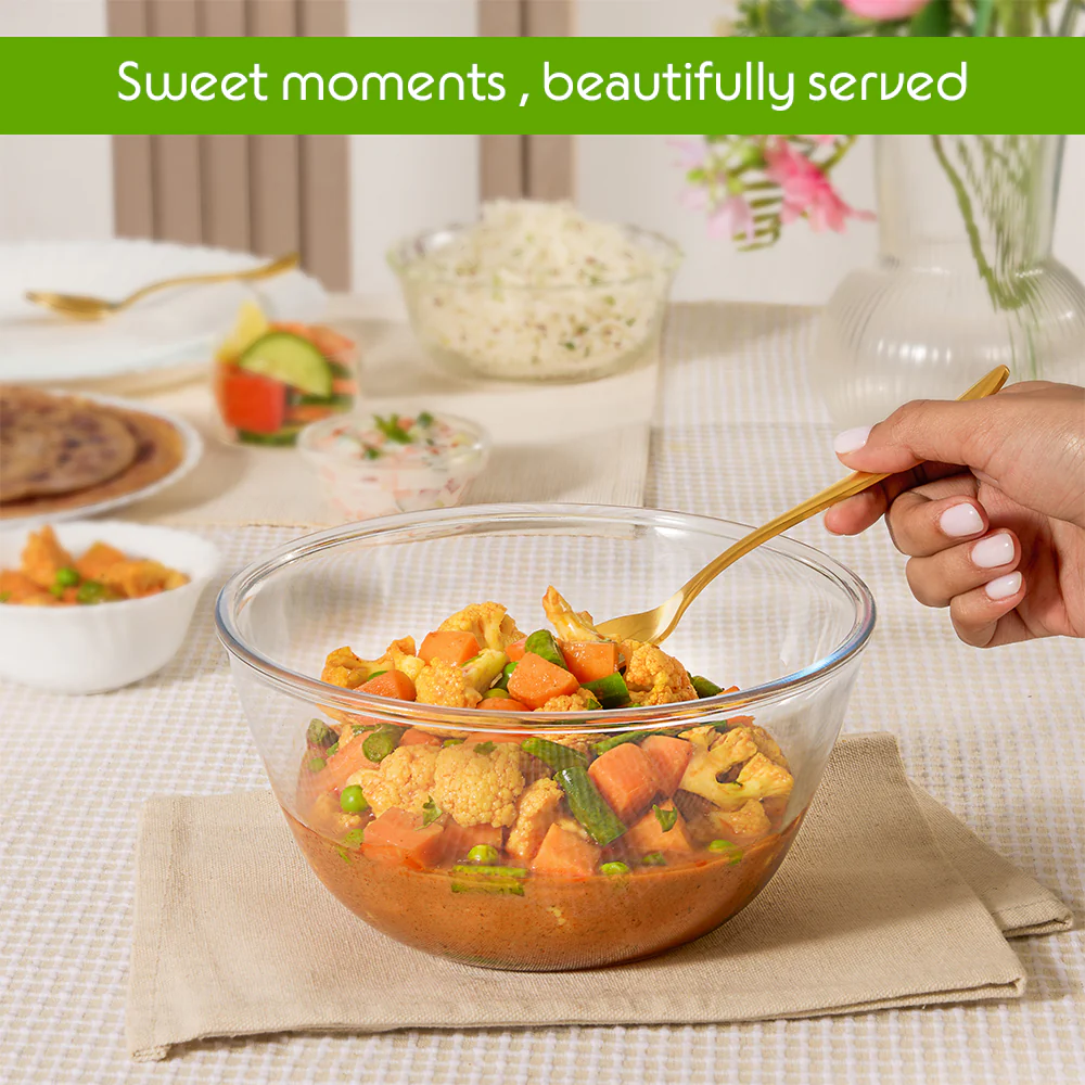 Borosil Mixing & Serving Bowl, 1.3L