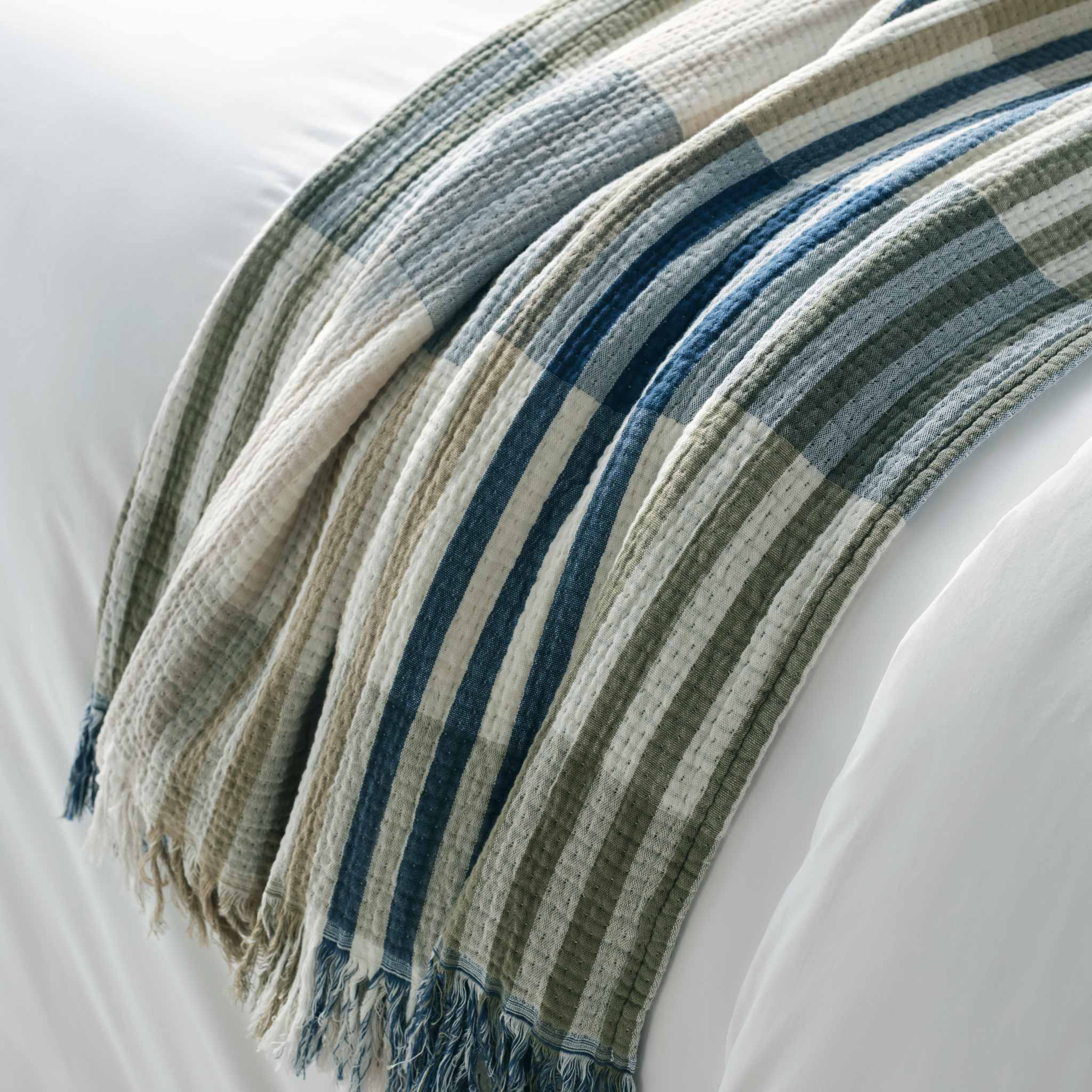 Bayside Windowpane Throw Blanket