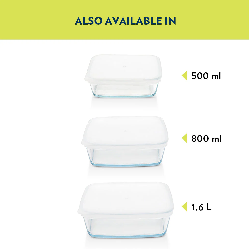 Borosil Square Baking Dish w lid, 500ml