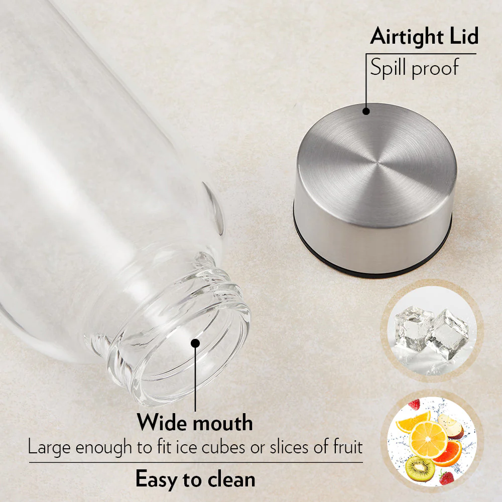 Crysto Slim Glass Bottle