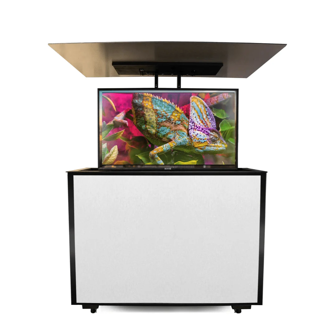 The Solara Steel 70070 Outdoor TV Premium Lift Cabinet for 75-85 Inch TVs
