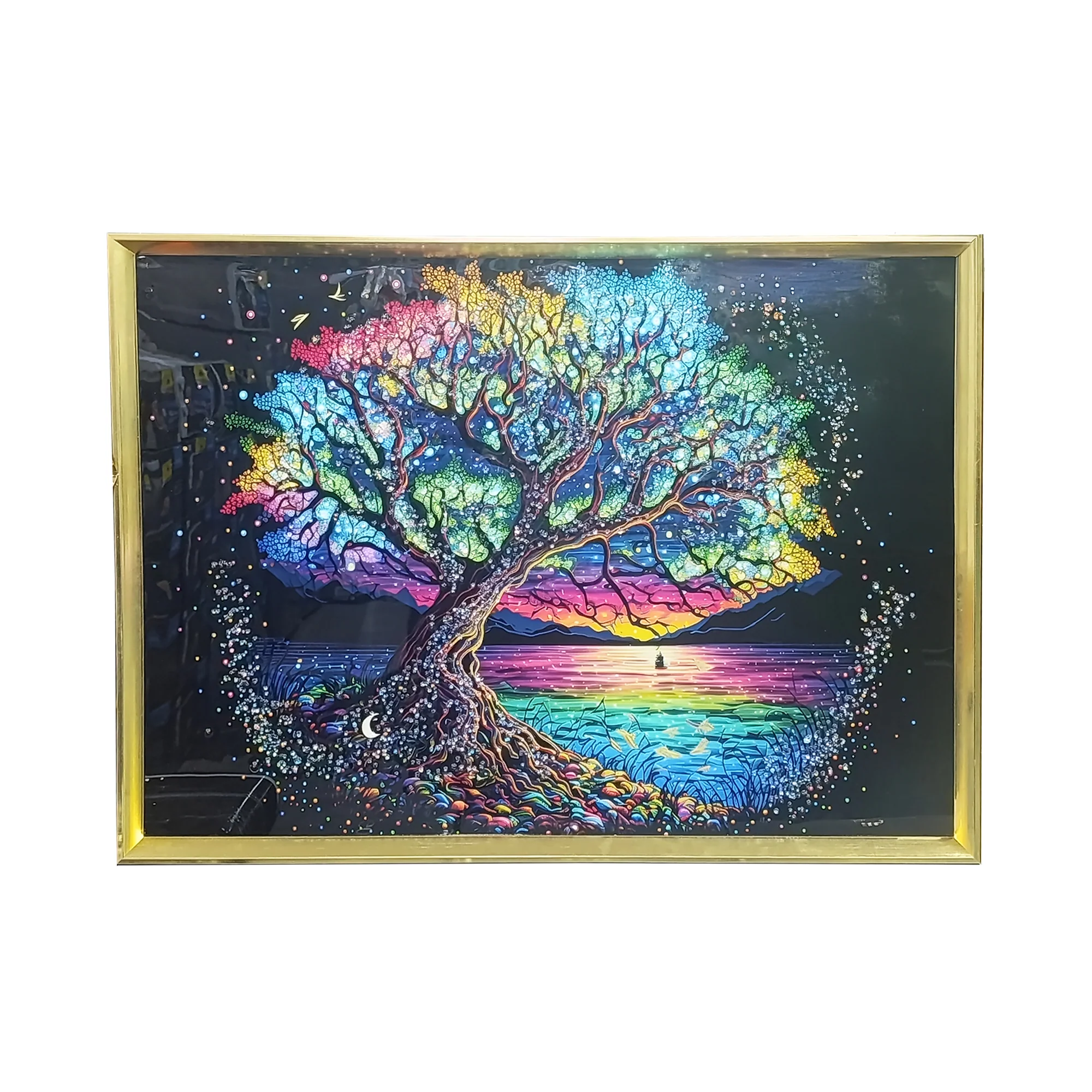 Captivating Tree Painting Multicoloured