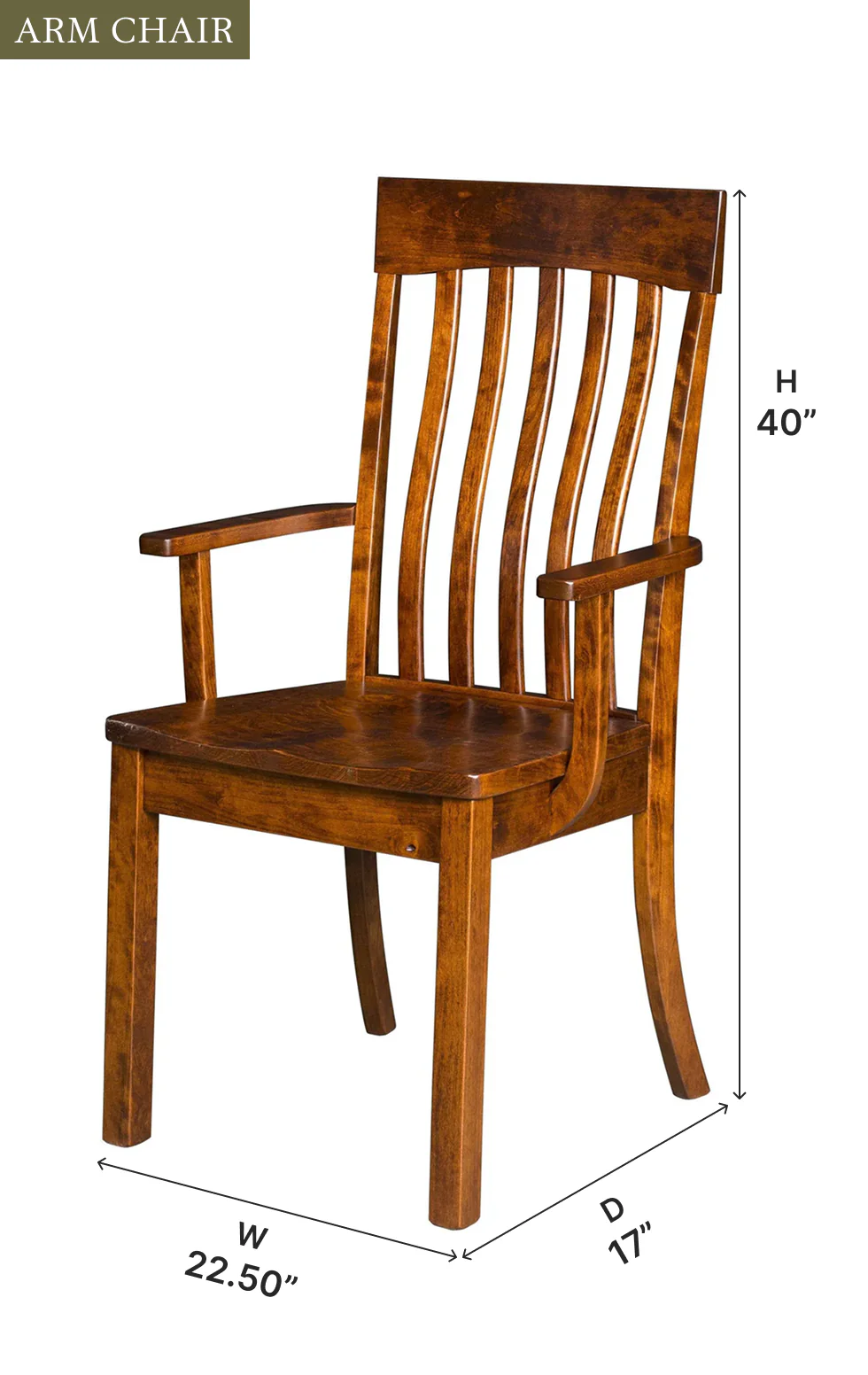 Amish Madison Dining Chair - Quick Ship