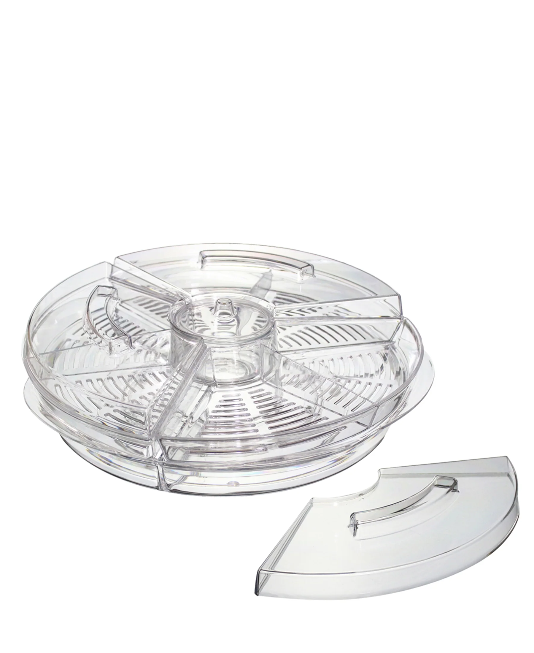 Circleware Acrylic 9 Section Serving Tray - Clear
