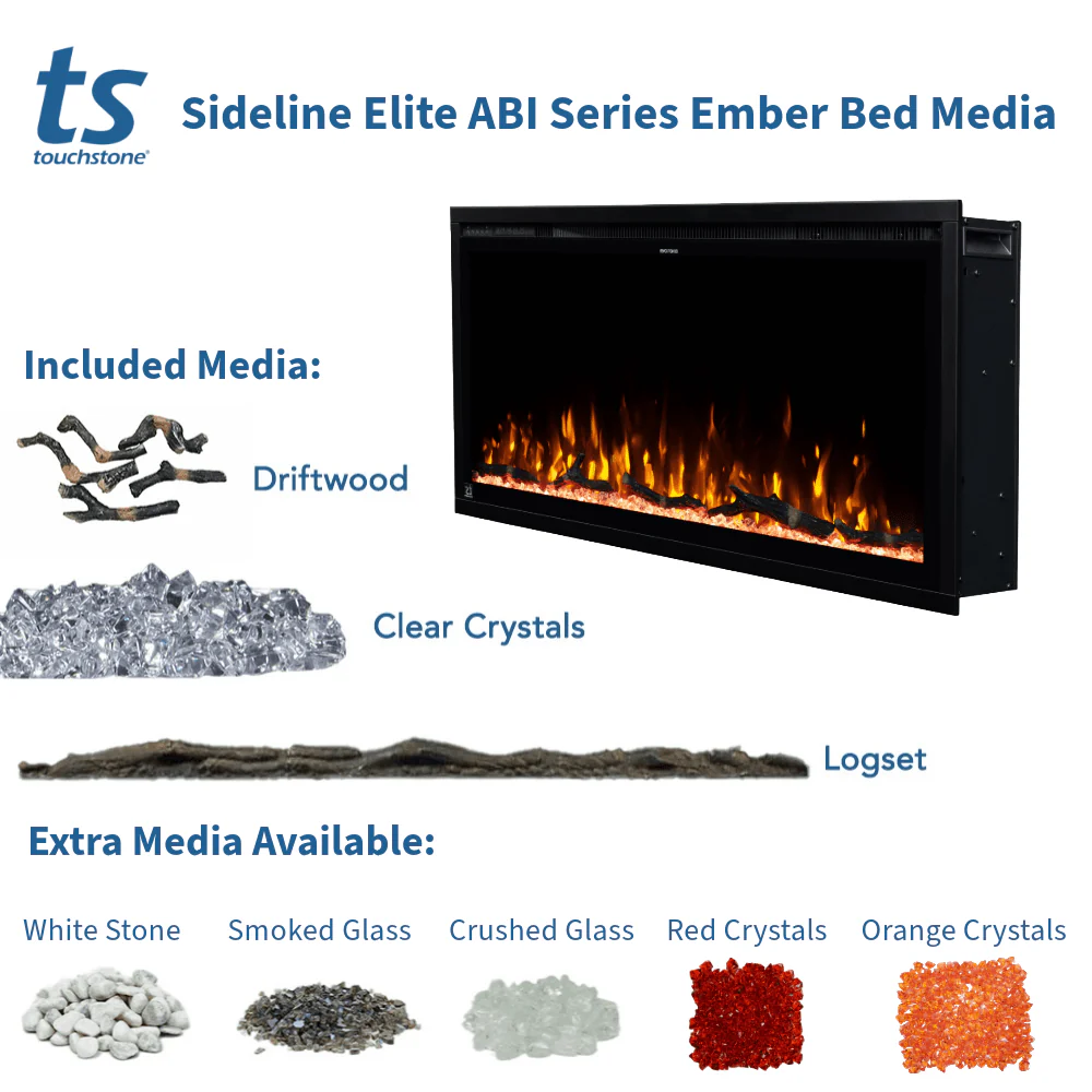 Sideline Elite 50 Inch Recessed Smart Electric Fireplace with Alexa Built-in 80069