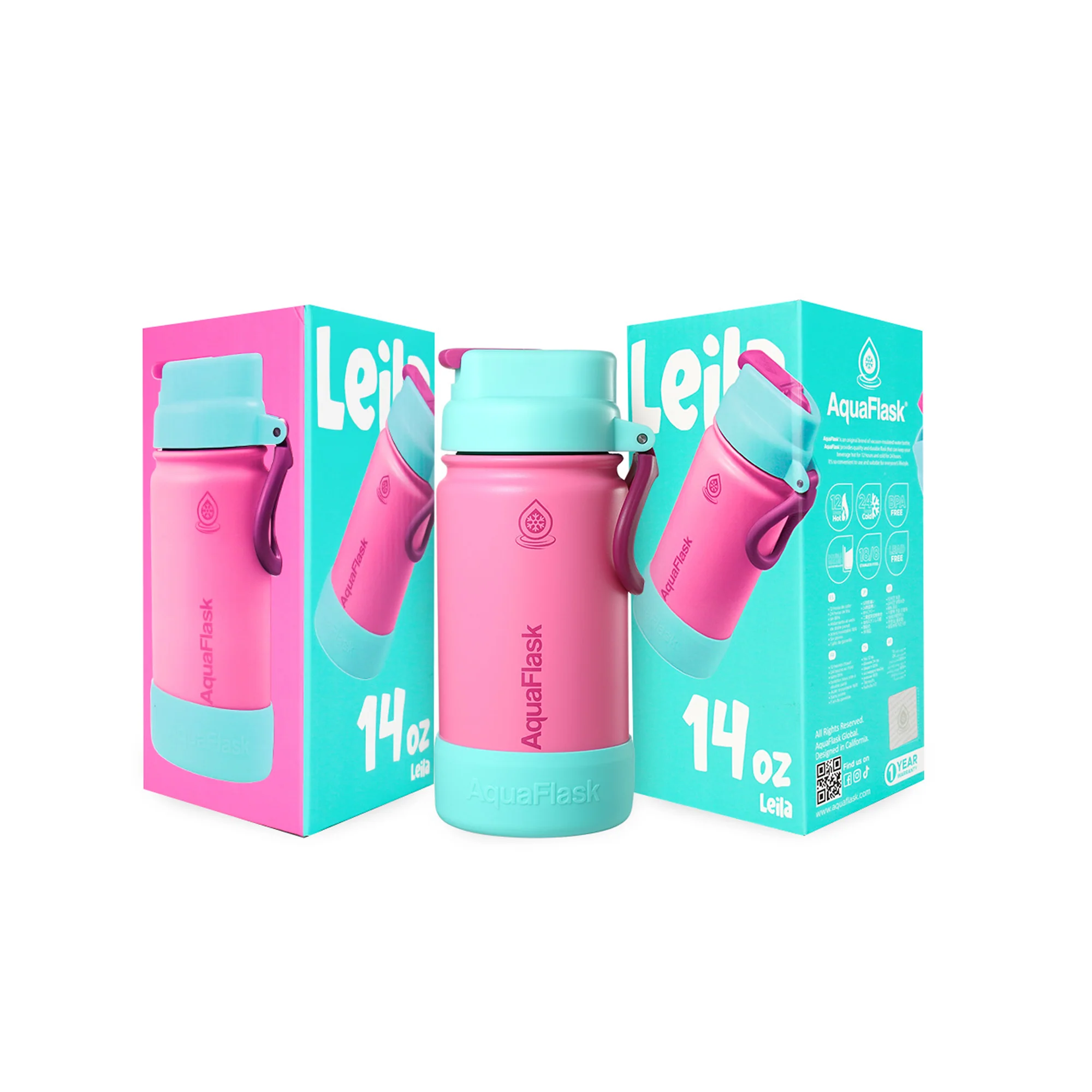 Aquaflask Kids Flipsip 415ml Flask Leila