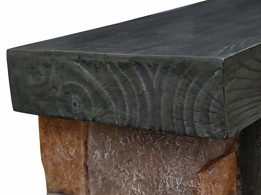 Kinkaid Electric Fireplace Media Cabinet in Stone