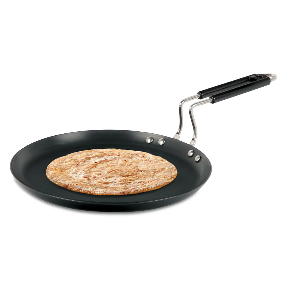 Hard Anodized Induction Base Flat Tawa, 30 cm