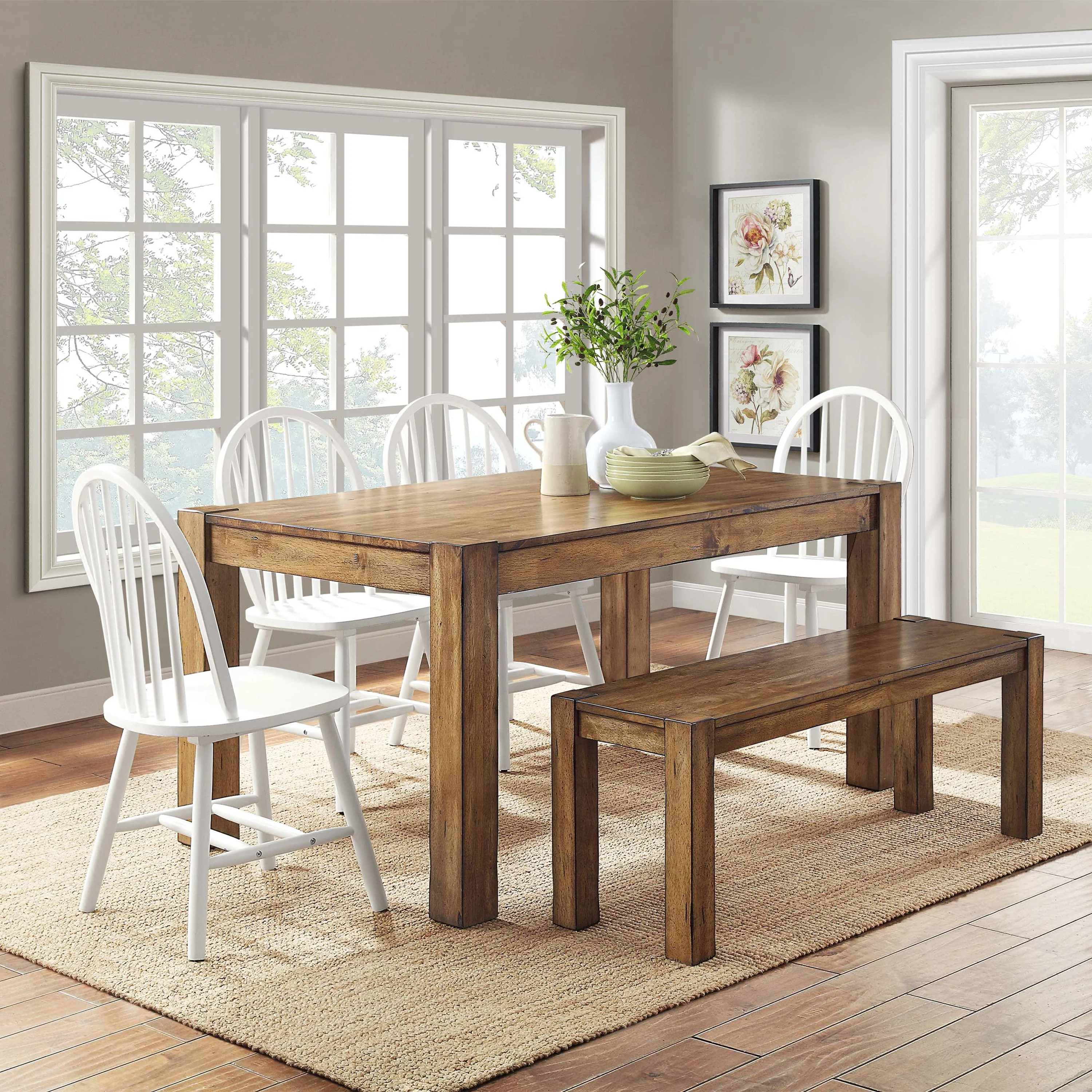 Solid Wood Dining Chairs, Set of 2