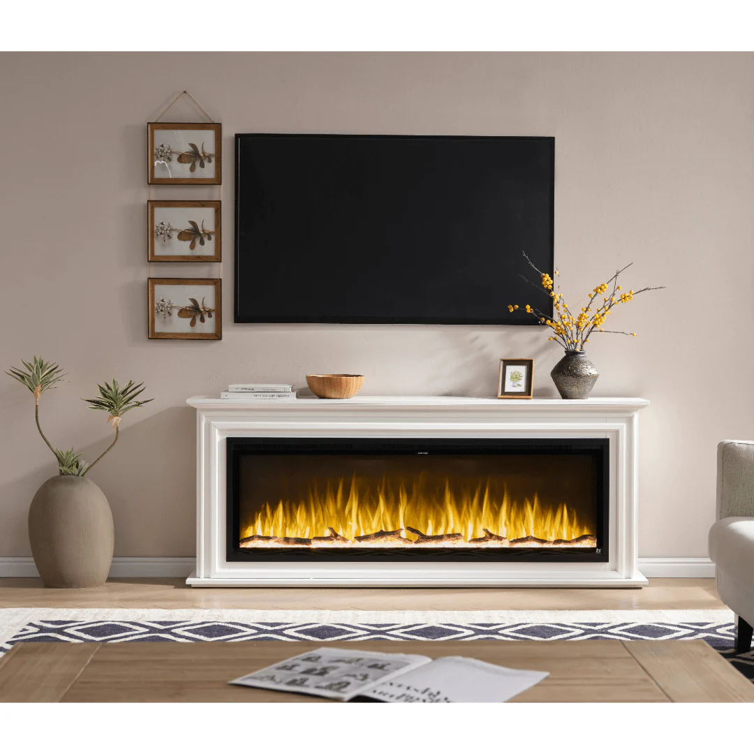Sideline Elite 60 Inch Smart Electric Fireplace with Encase Surround Mantel