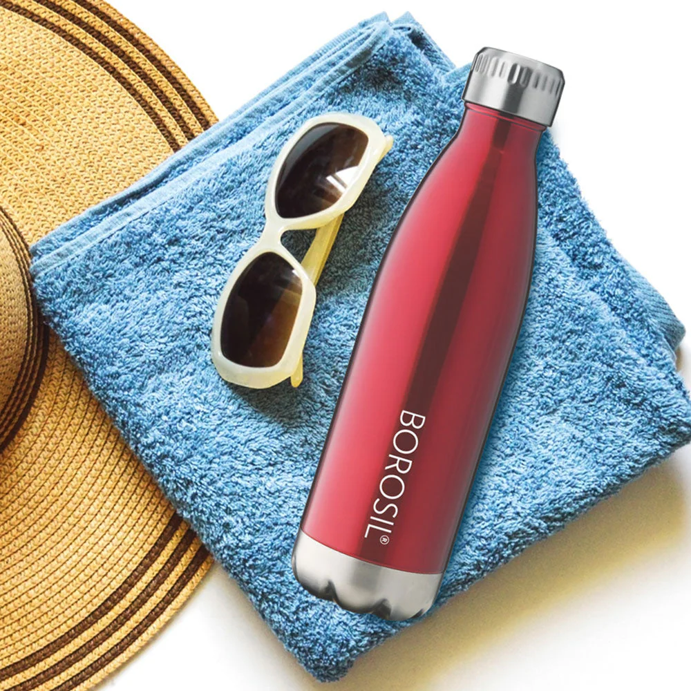 Borosil Bolt Trans Red, 1L