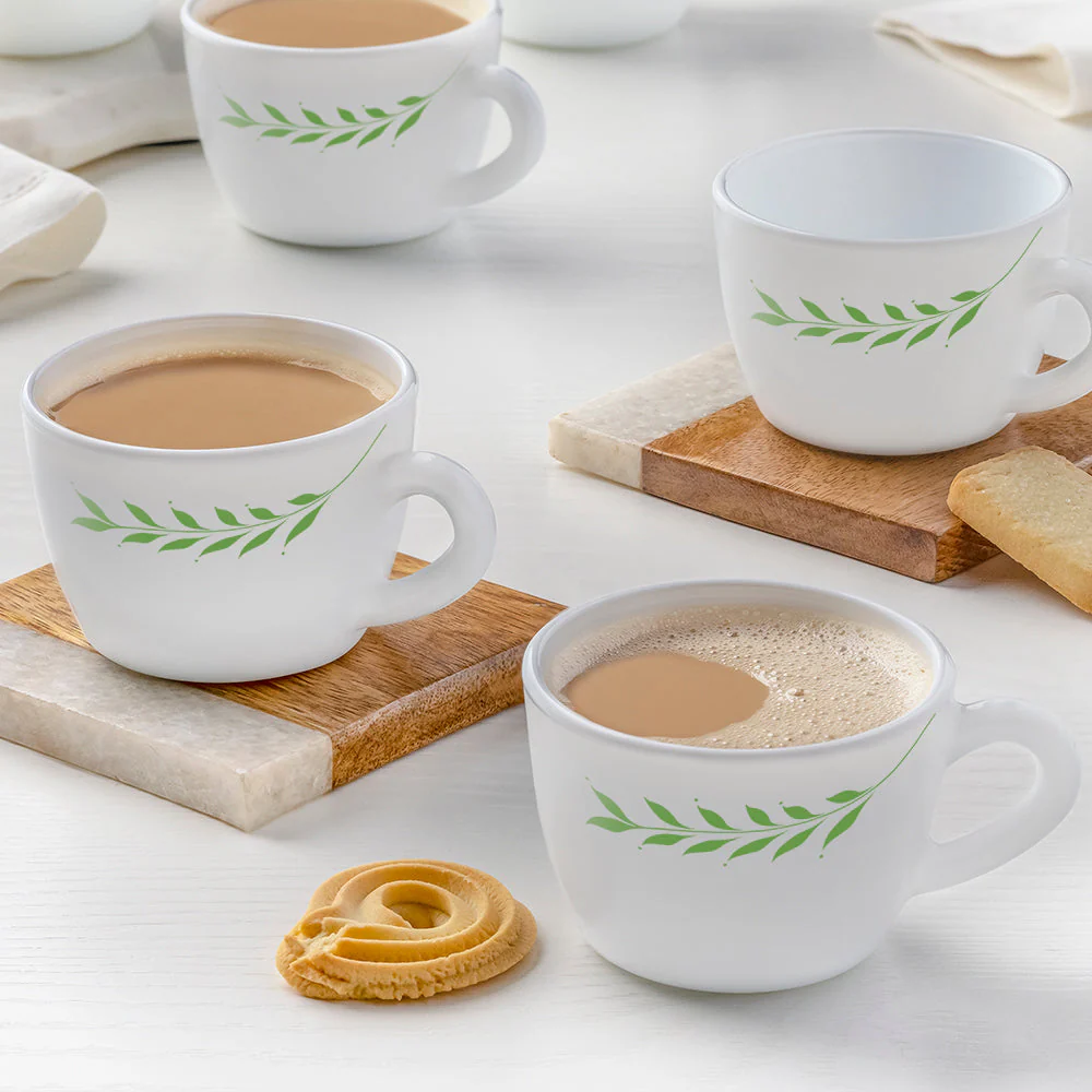 Larah by Borosil Botanica Cup Set, 140ml x 6