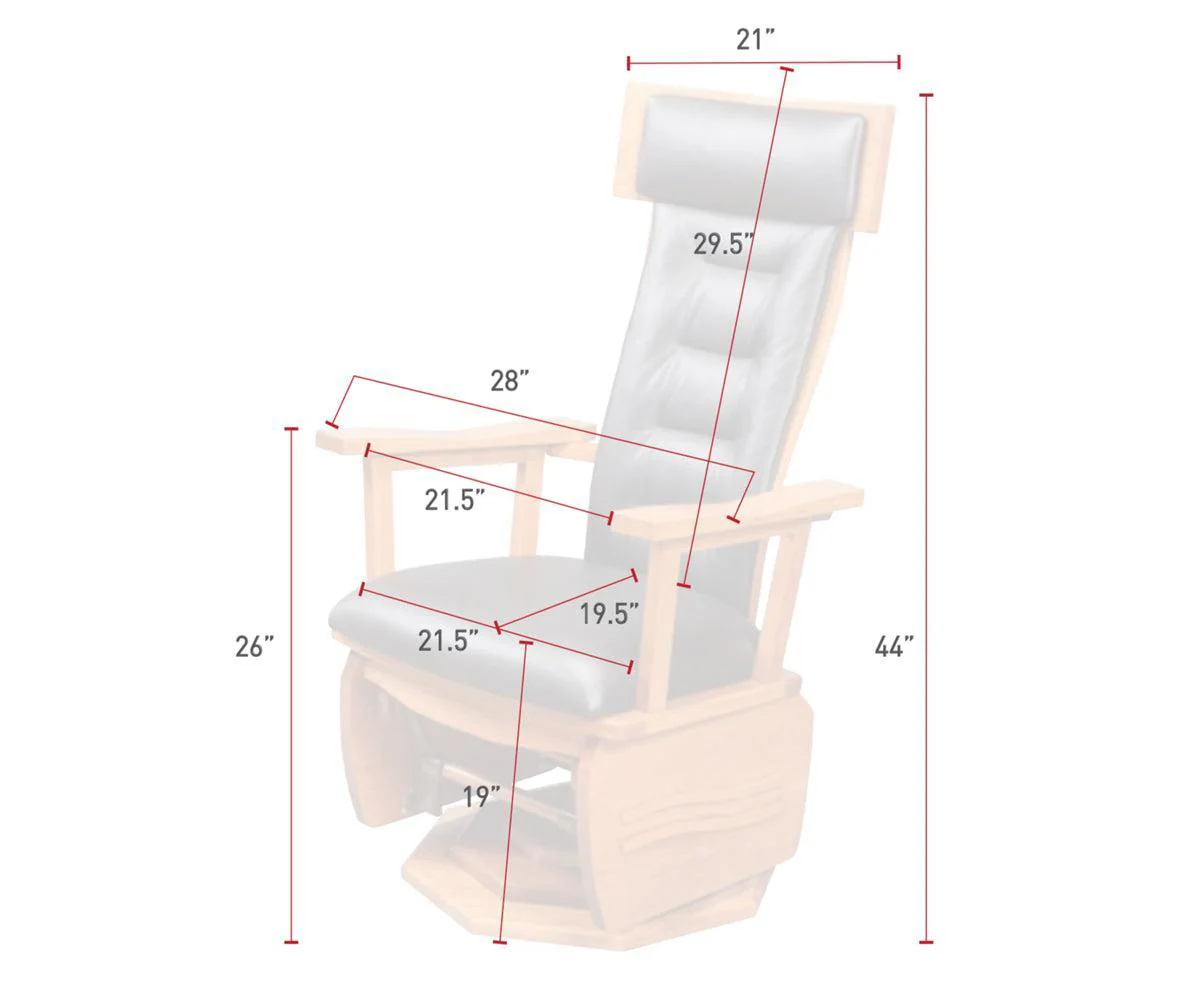 Amish London Swivel Glider
