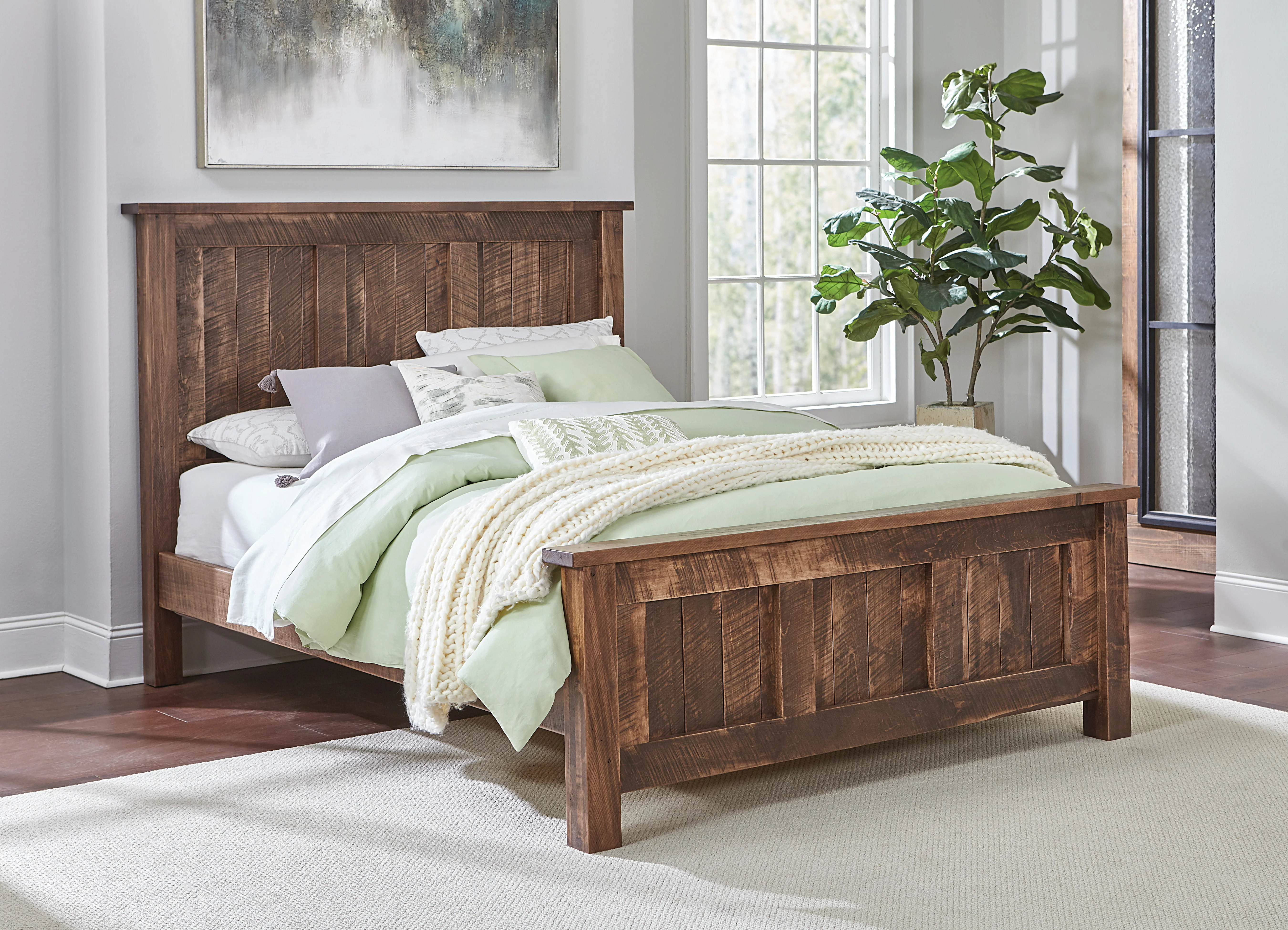 Amish Dumont Rustic Panel Bed