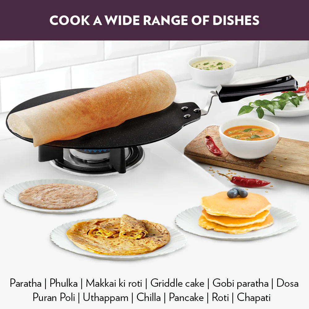 Borosil Granito Nonstick Dosa Tawa, 31 cm