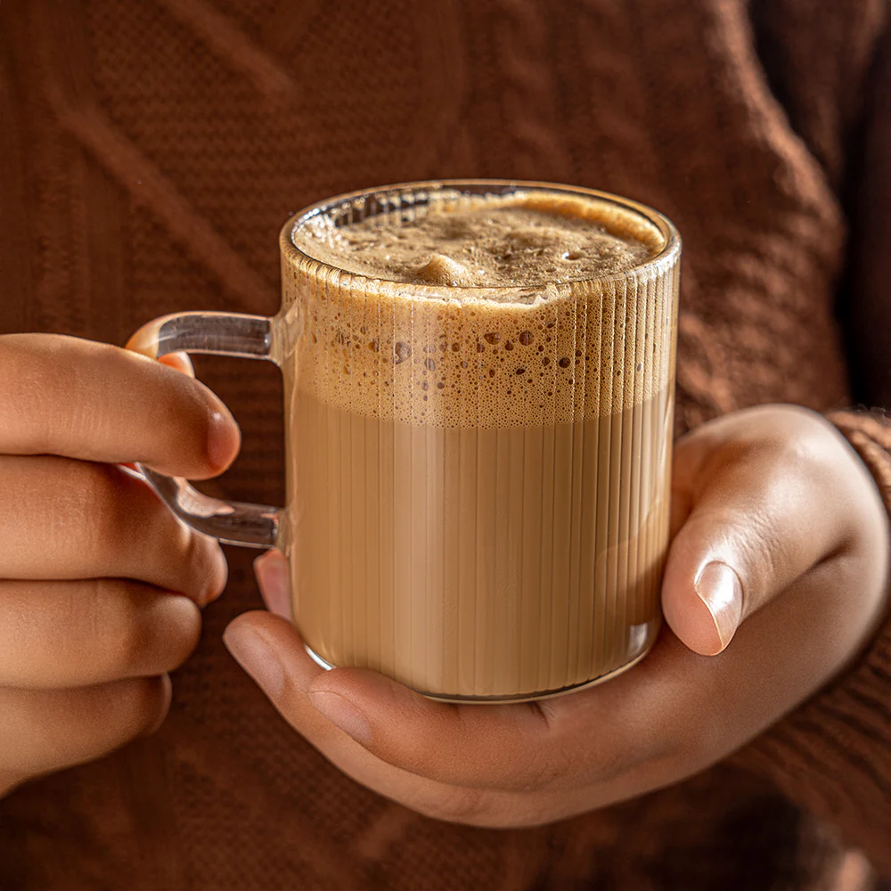 Borosil Vision Fluted Classic Mug Set, 190ml x 6