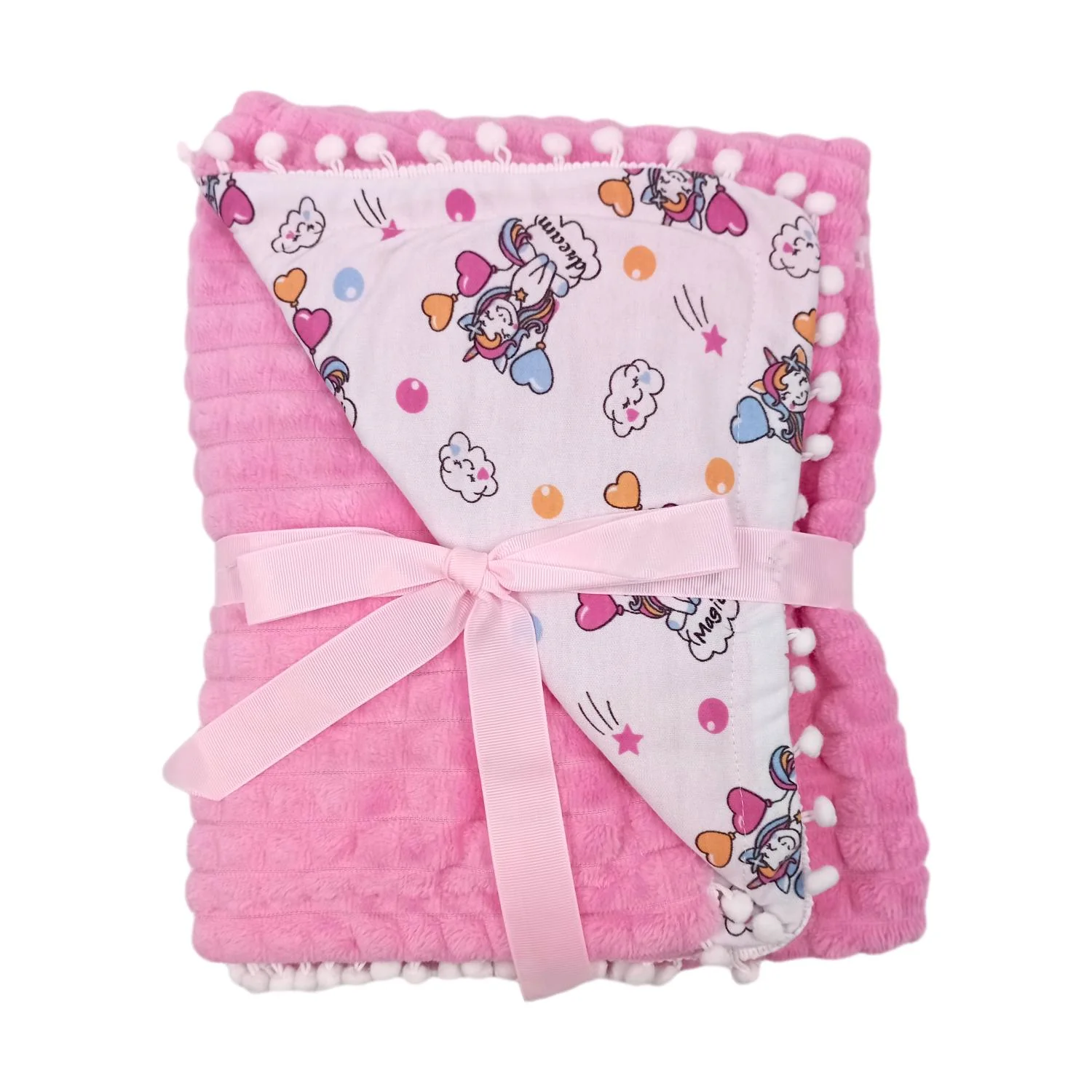 Cobija Doble Faz Pompom 80X1M 4004 Sueño De Angel