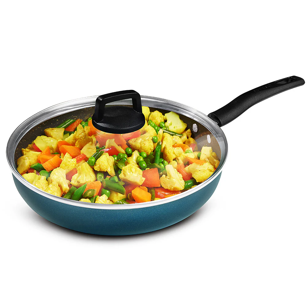 Borosil Pro Chef Non-stick Deep Pan w Lid, 24cm(2L)