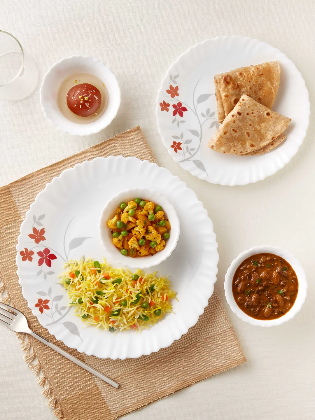 Larah by Borosil, Rosalie Dinner Set, 17 pc