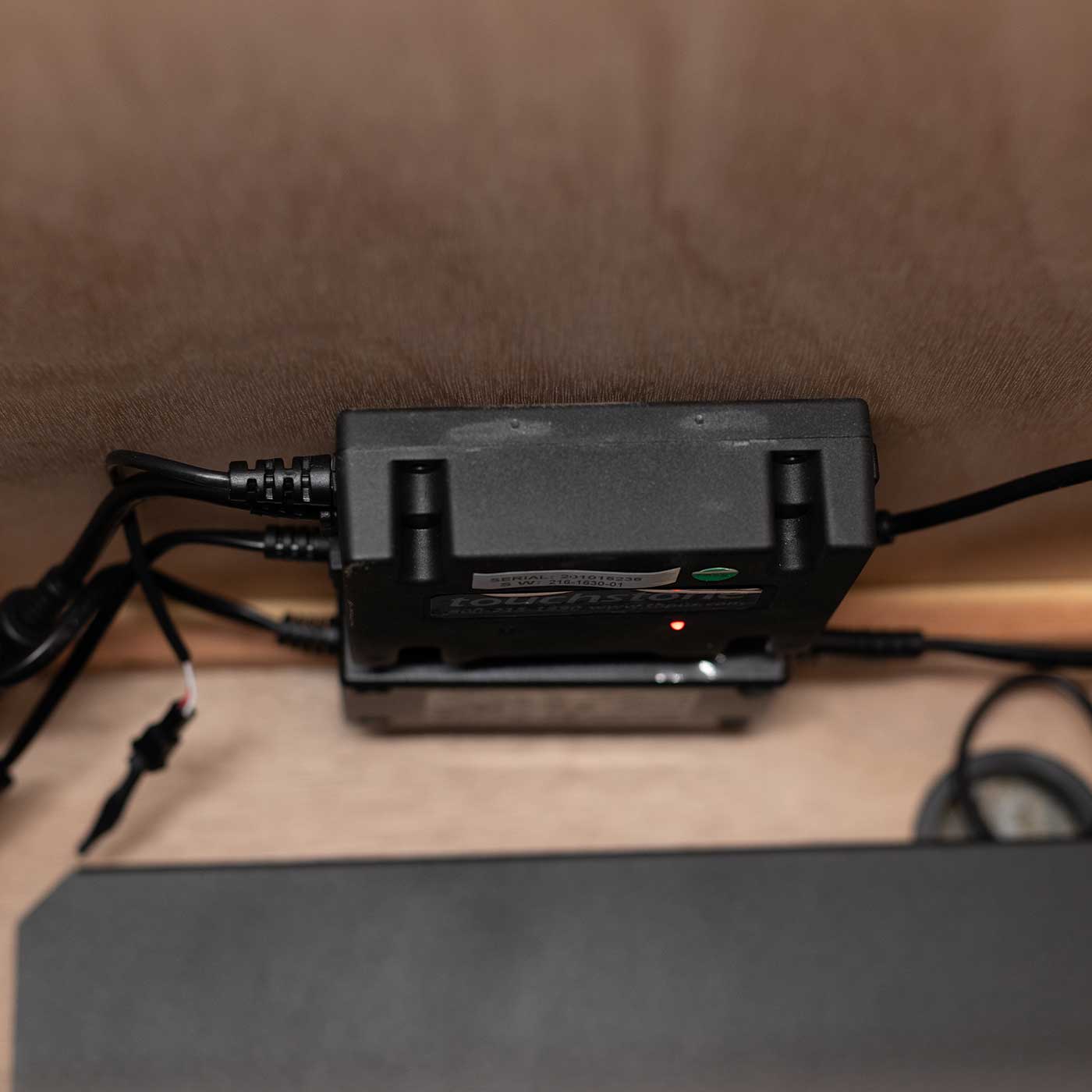 The Elevate 72009 Honey Oak Smart TV Lift Cabinet for 50 Inch Flat screen TVs