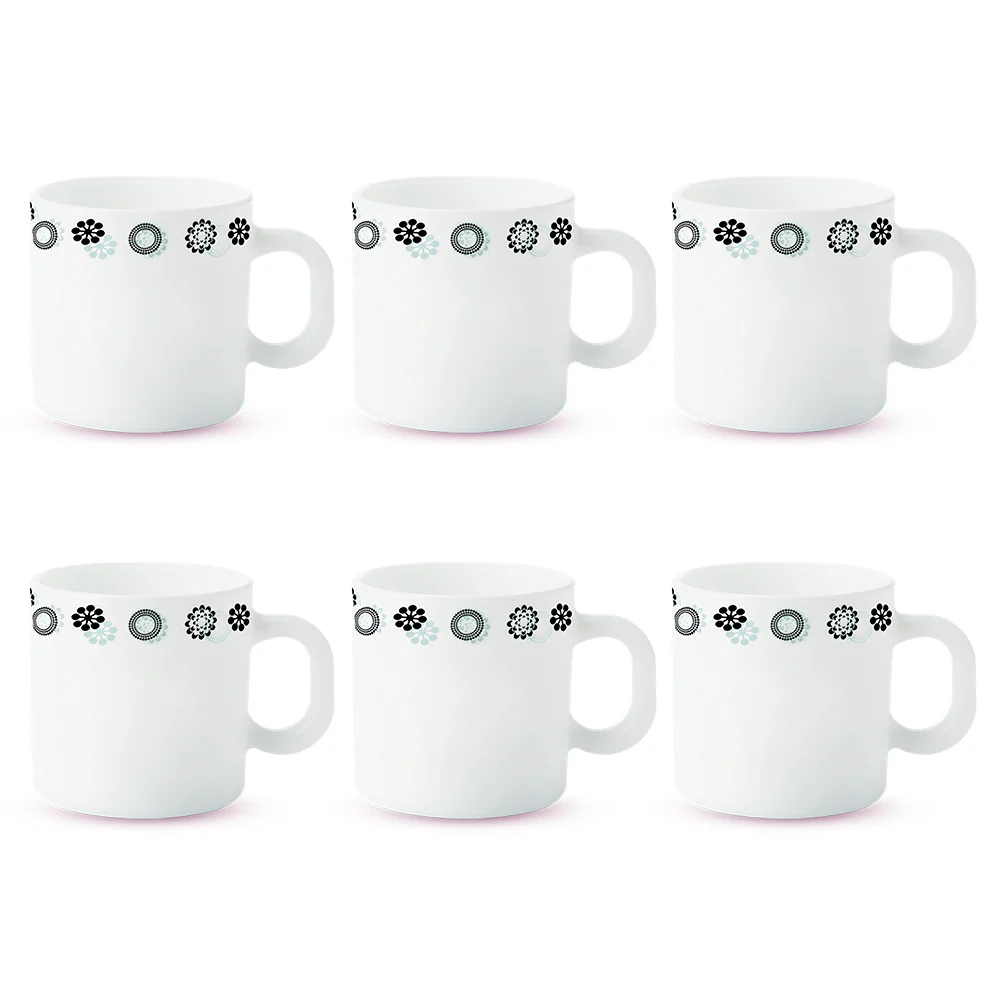 Larah by Borosil Universe Mug Set, 100ml x 6