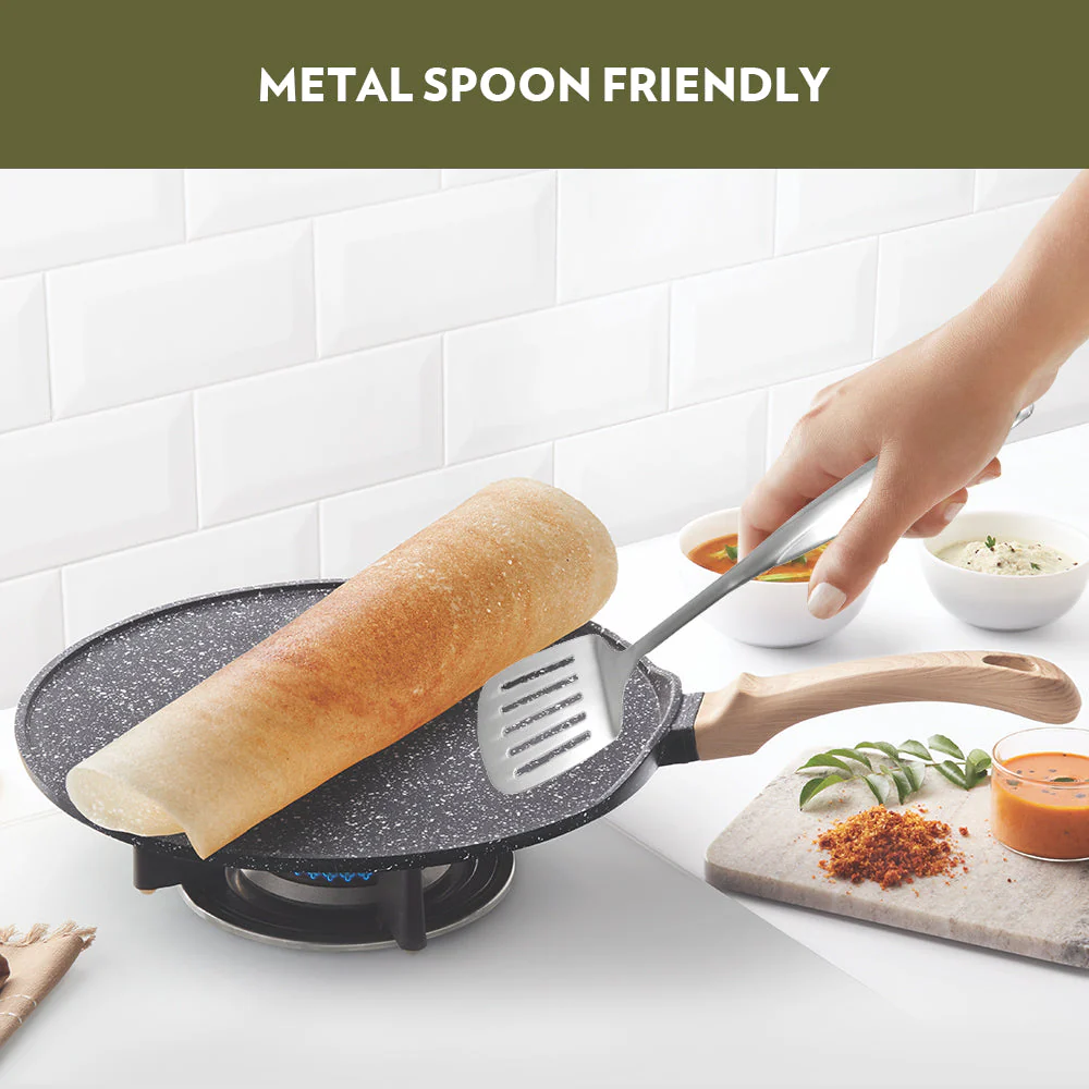 Borosil Vajra Nonstick Flat Tawa, 30 cm