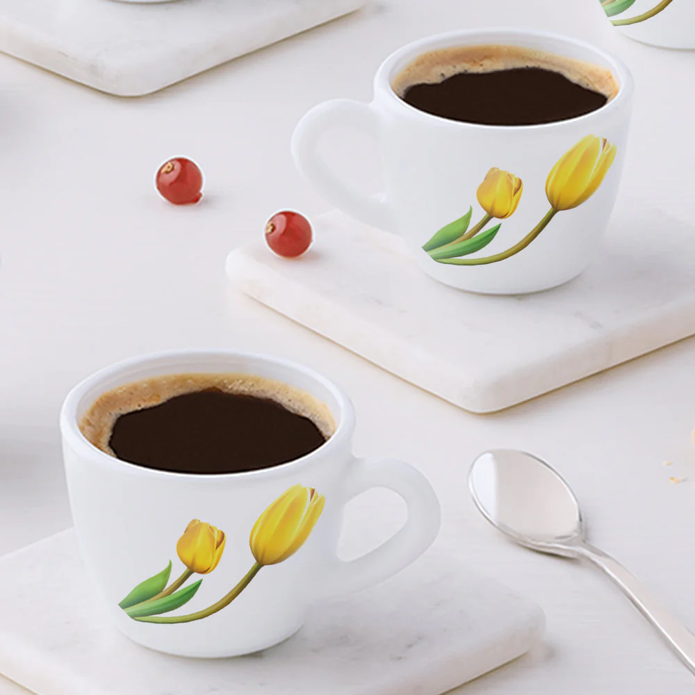 Larah by Borosil Lyana Cup Set, 140ml x 6