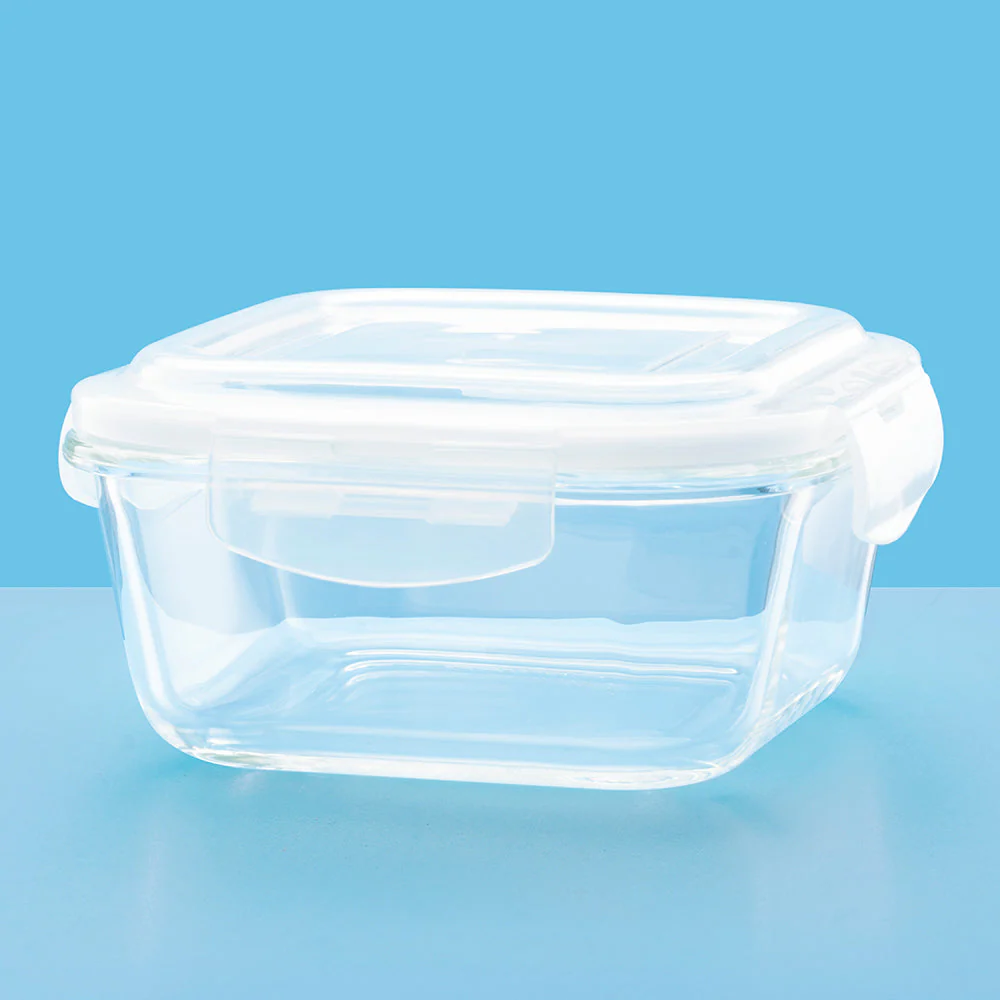 Larah Glass Klip n Store, Square Container