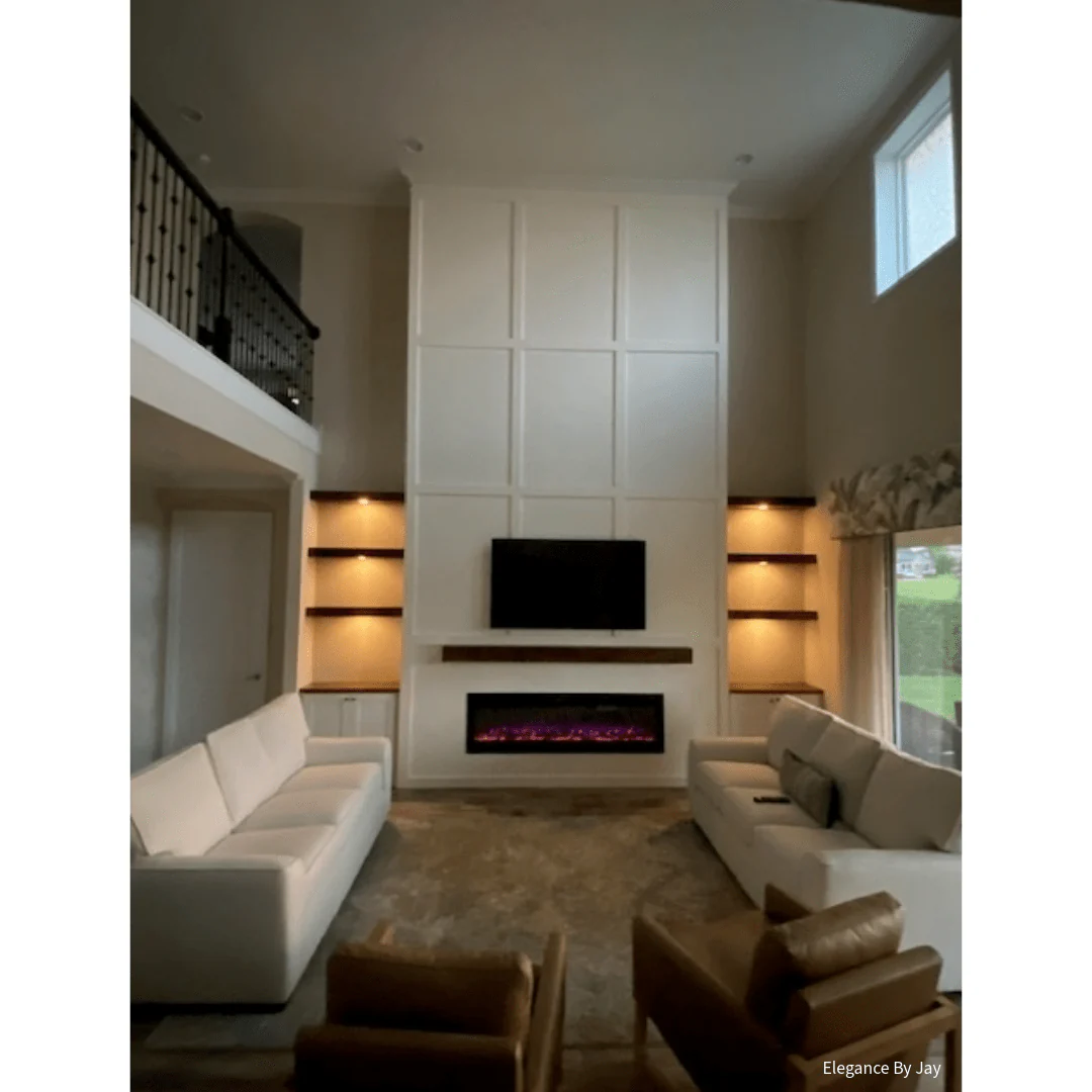 The Sideline 72 Inch Recessed Smart Electric Fireplace 80015