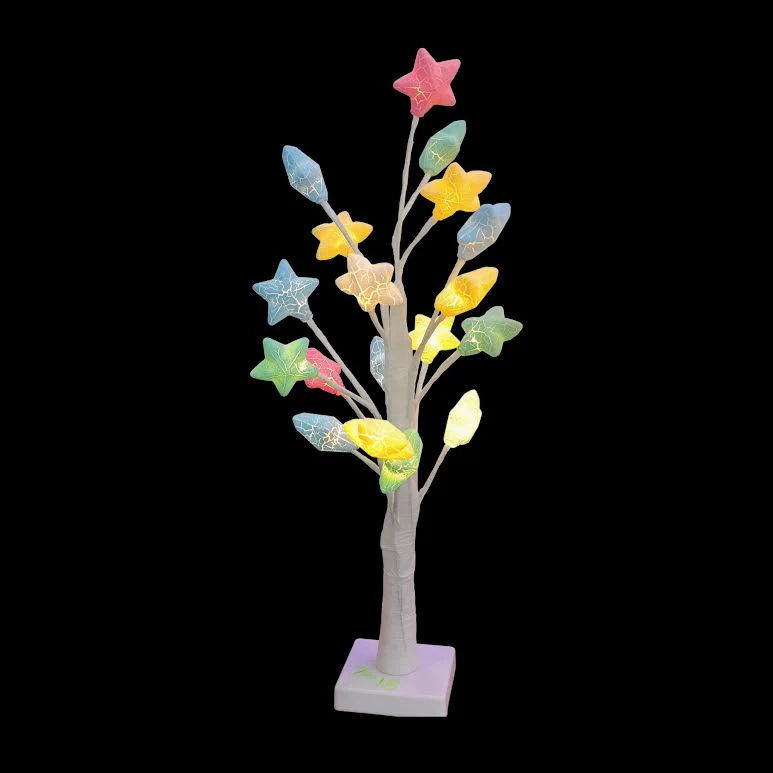 60cm LED Tree with Stars Multicoloured