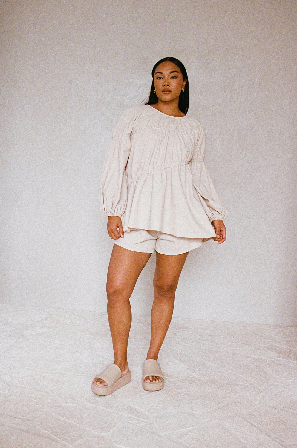 SAMPLE-Akel Top - Tan