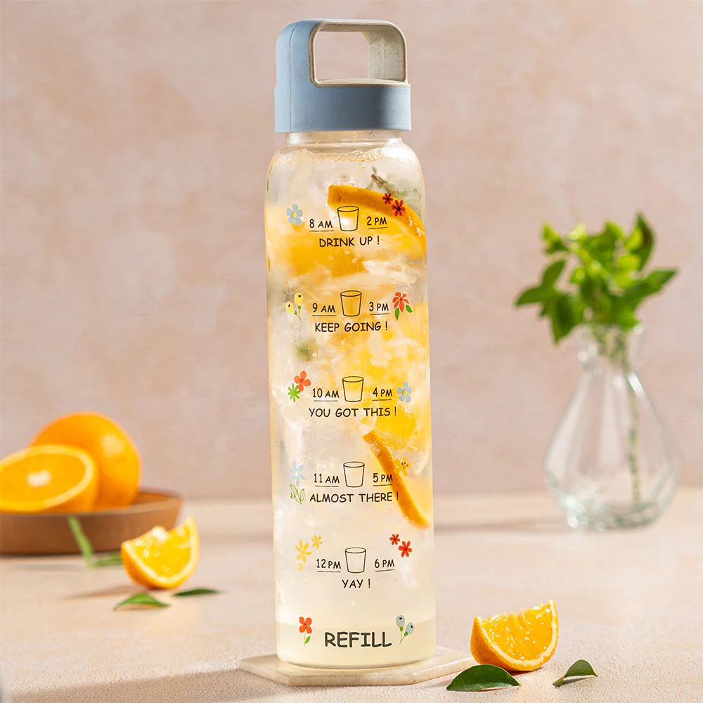 AM-PM Clear Glass Bottle