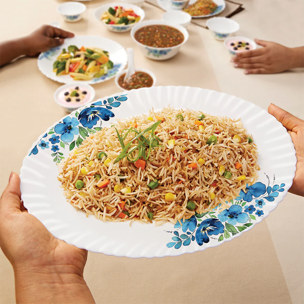 Larah by Borosil Pansy Dinner Set, 66 pc