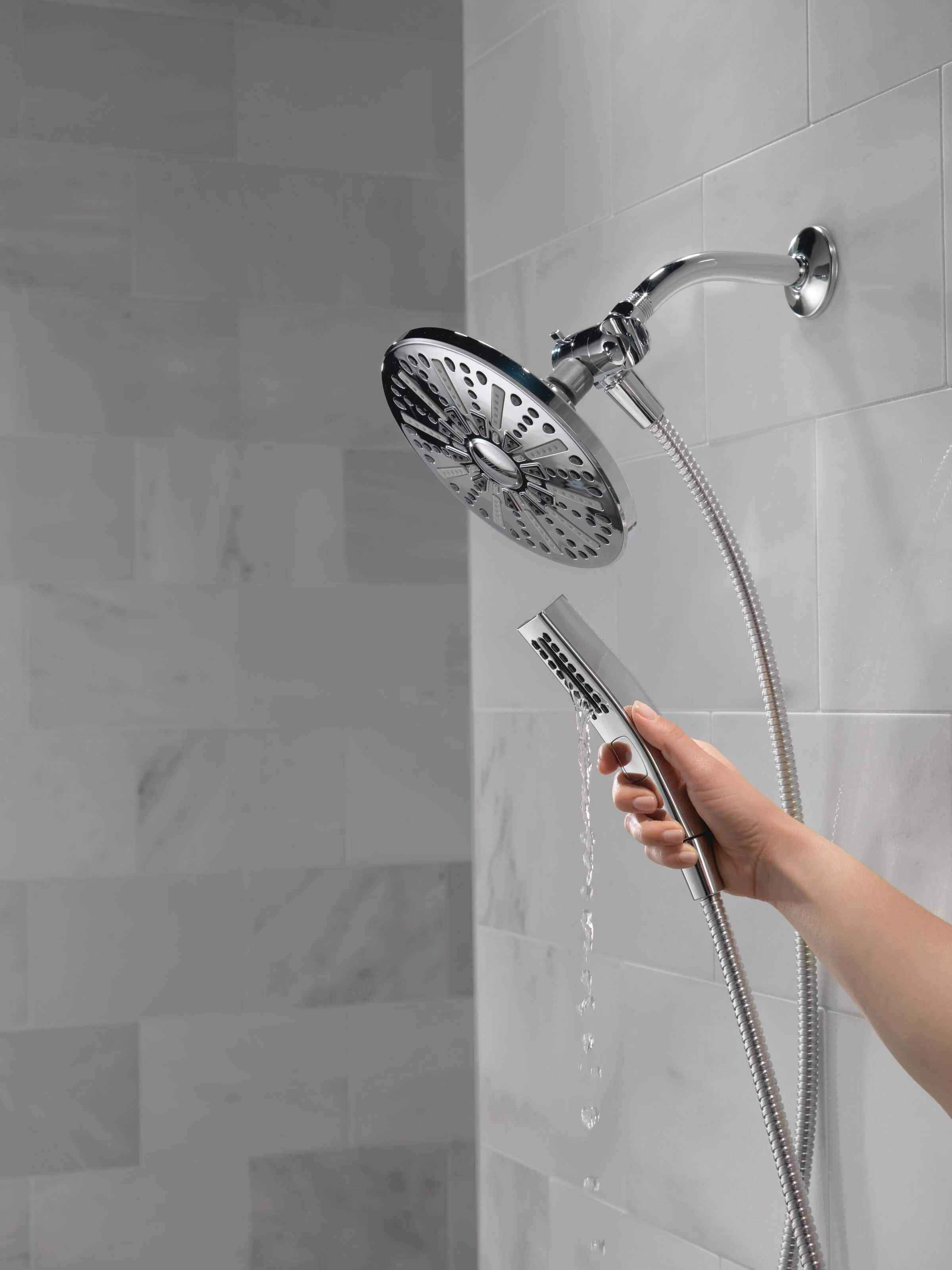 Shower Head and Hand 1.75 GPM 4-Setting 20% Less Water than the Industry Standard - Saving You Money