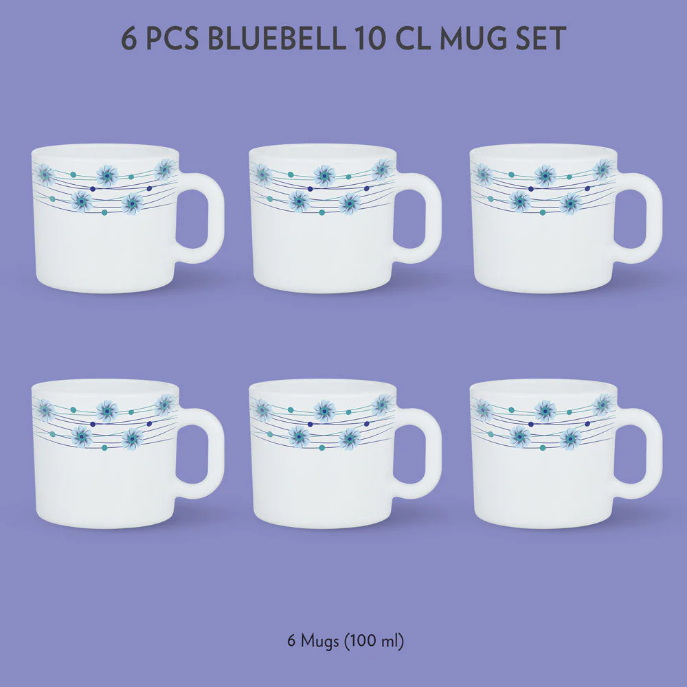 Larah by Borosil Bluebell Mug Set, 240ml x 2