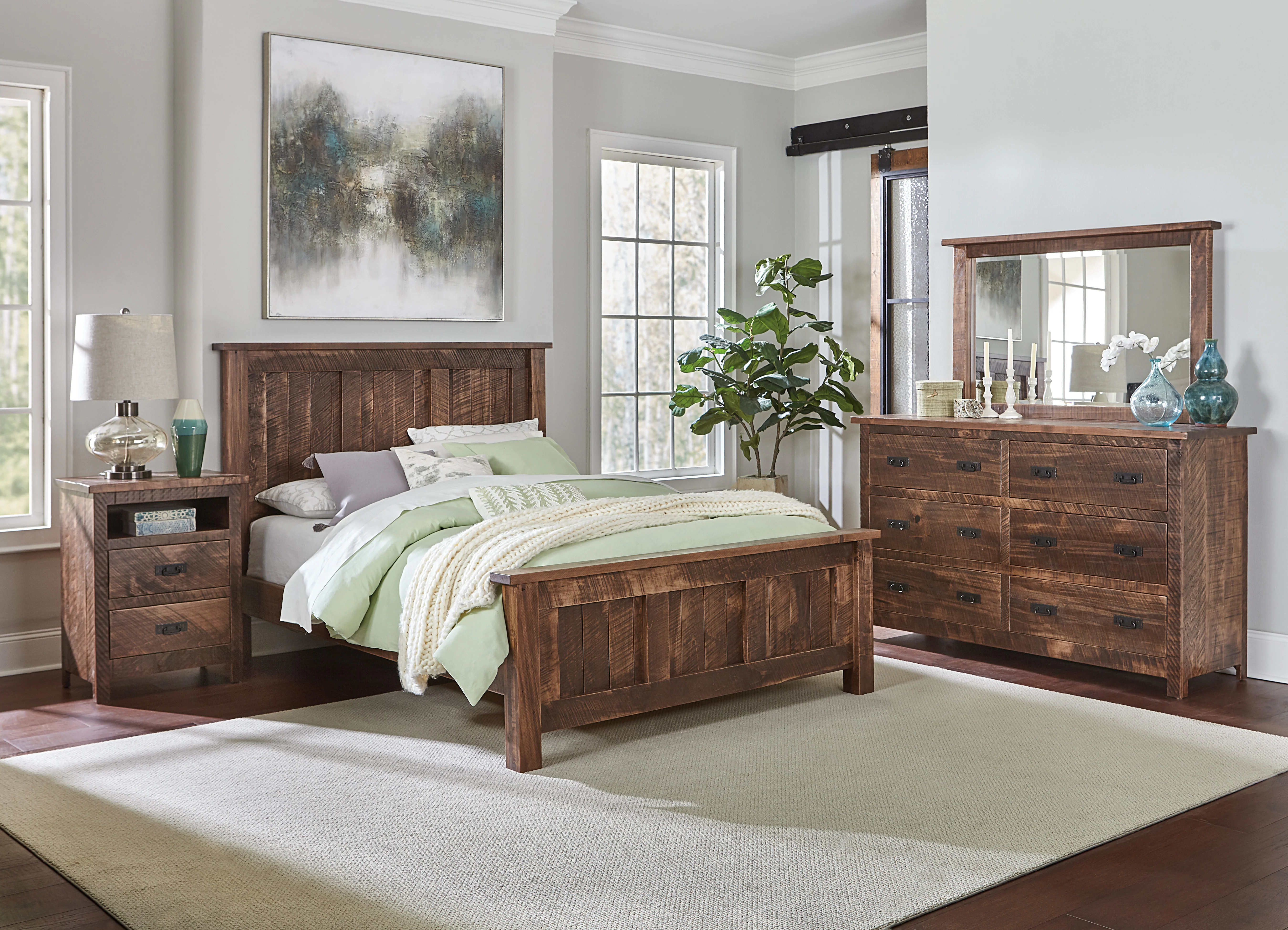 Amish Dumont Rustic Panel Bed