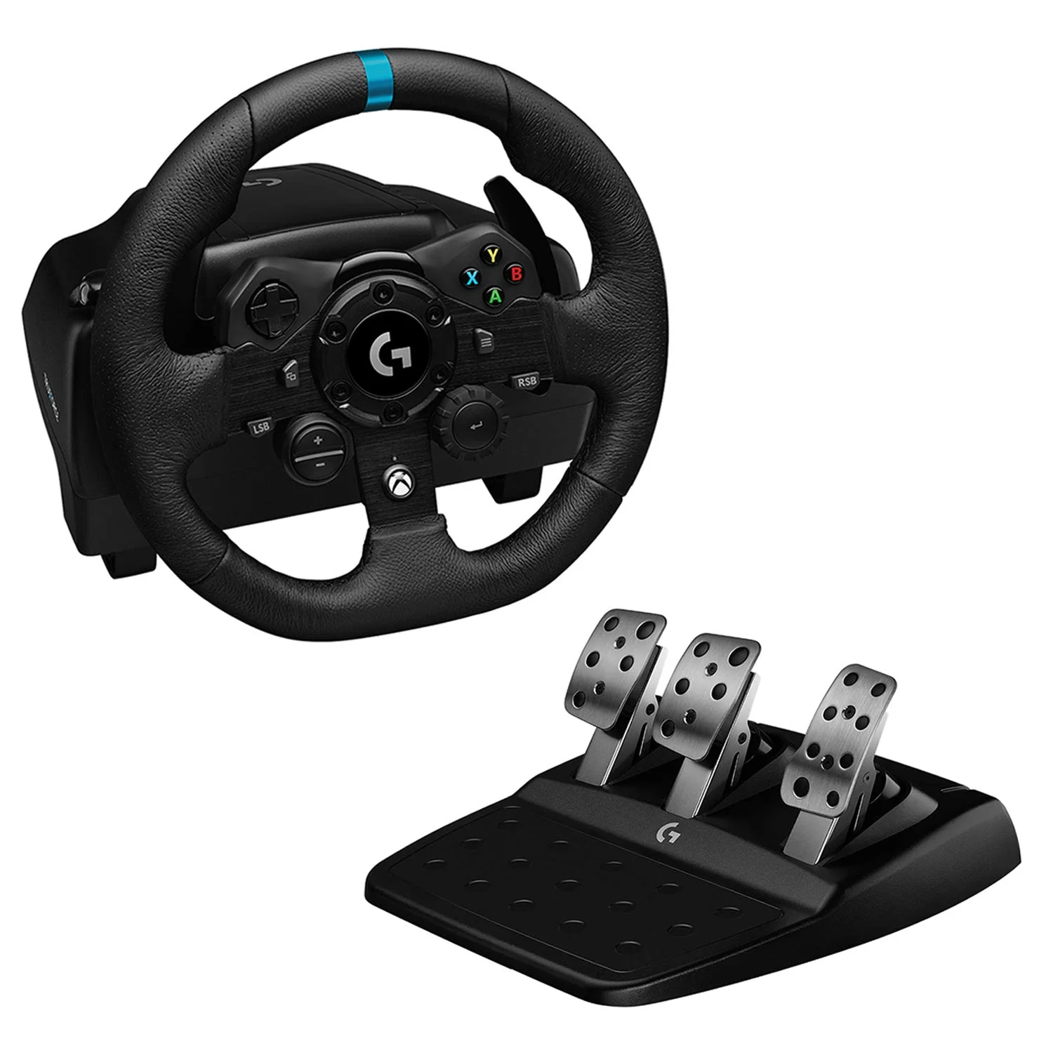 Racing Wheel and Pedals for PS 5, PS4 and PC featuring TRUEFORCE up to 1000 Hz Force Feedback, Responsive Pedal, Dual Clutch Launch Control, and Genuine Leather Wheel Cover