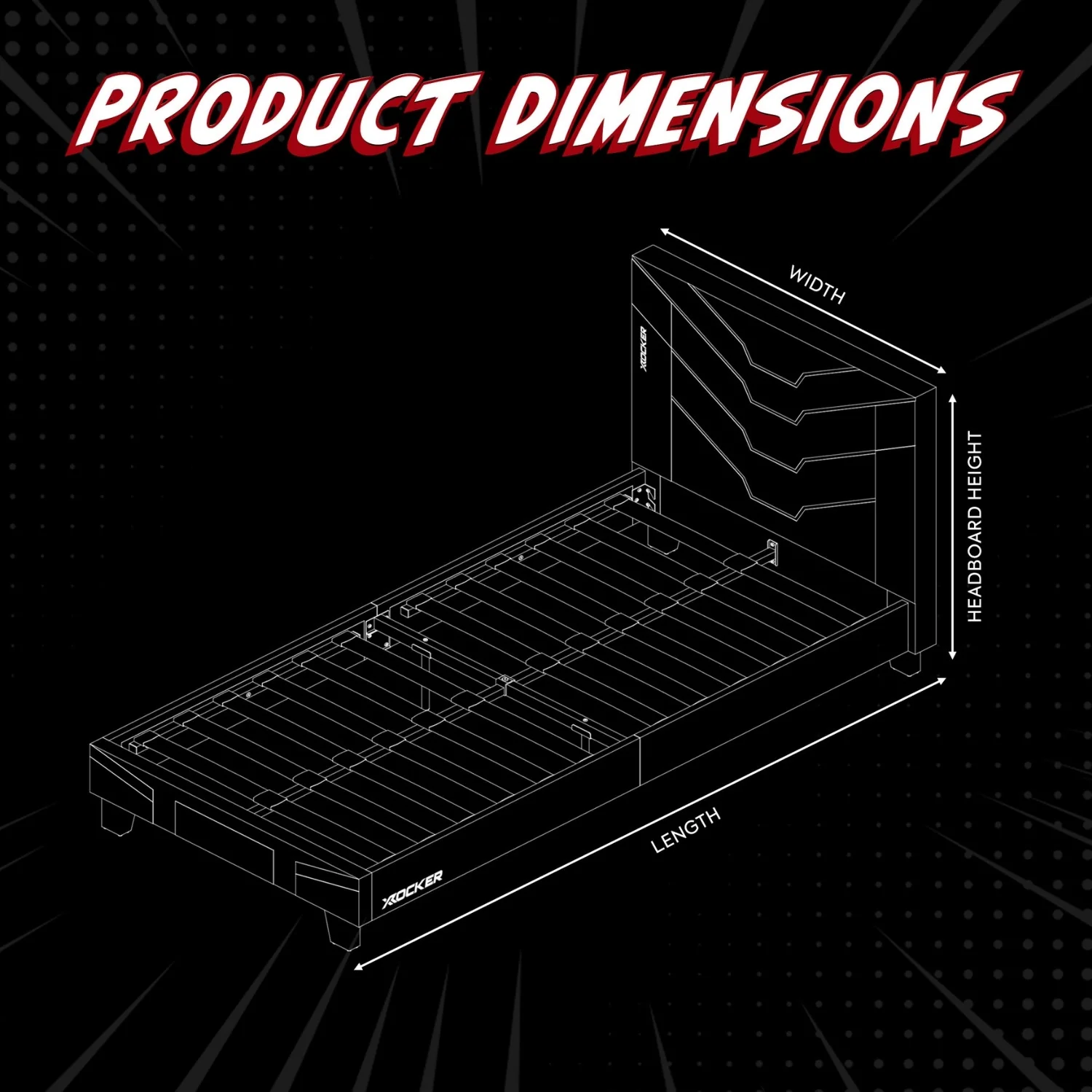 Cerberus MKII Gaming Bed in a Box - Carbon Red (3 Sizes)
