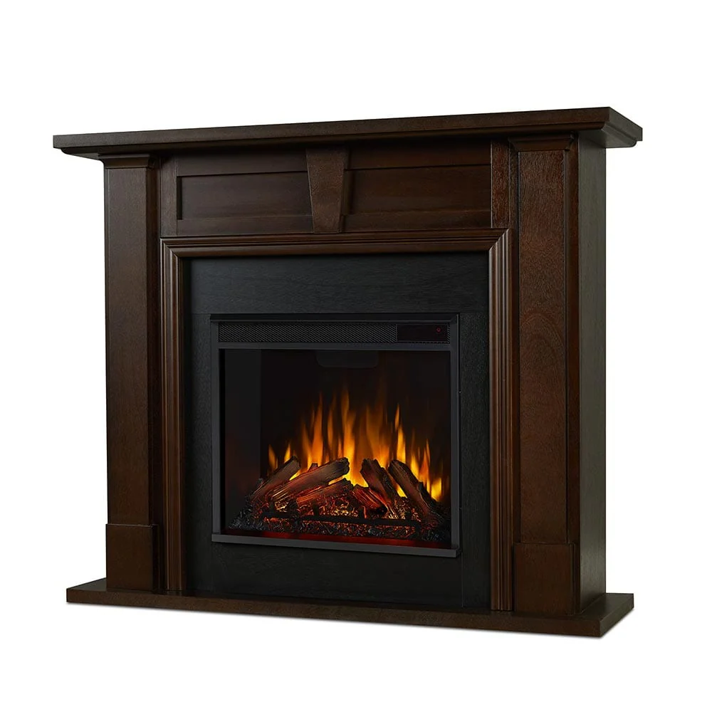 Granby Electric Fireplace Mantel Package in Dark Walnut