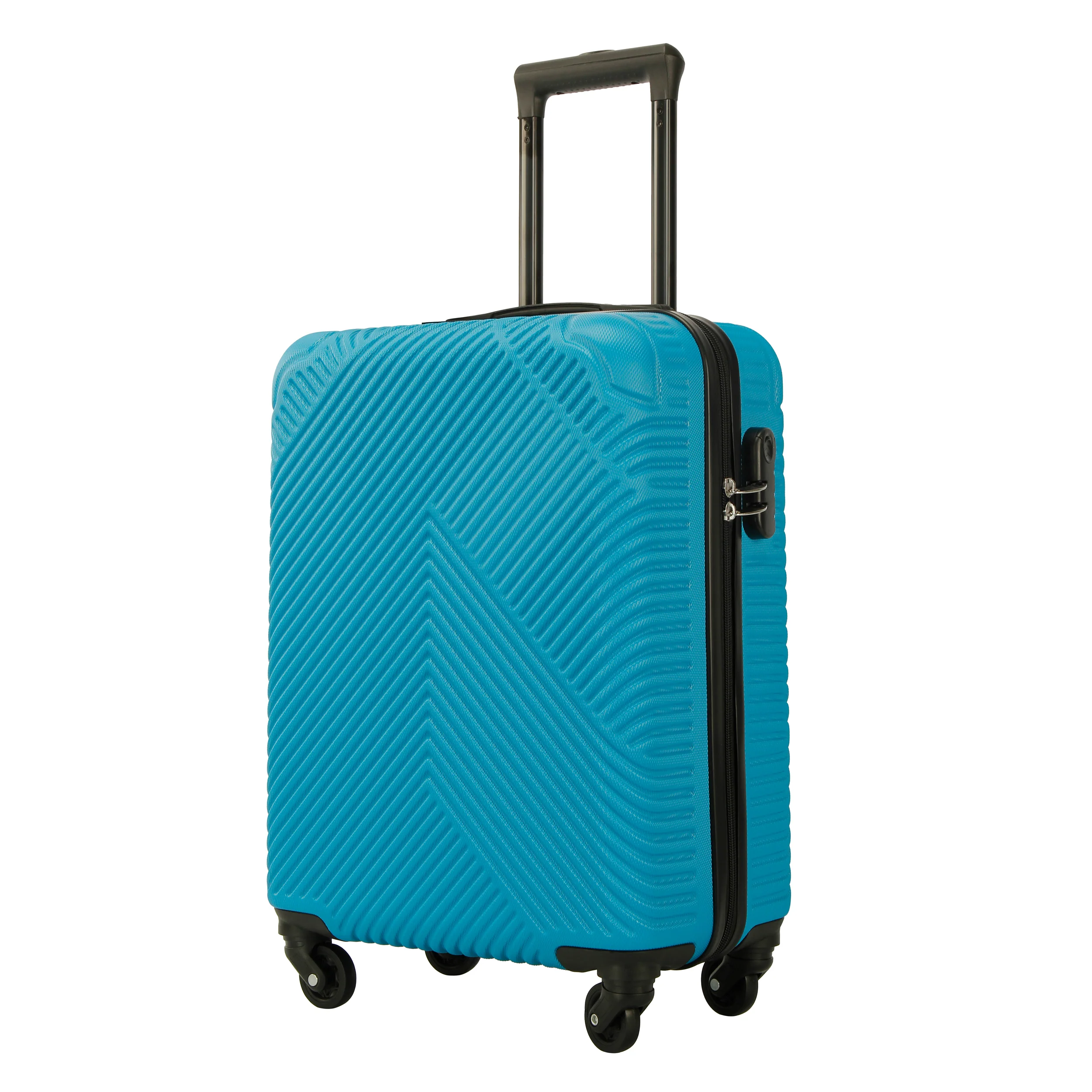 Neo Electric Blue 3 Piece Hard Shell Luggage Suitcase Set