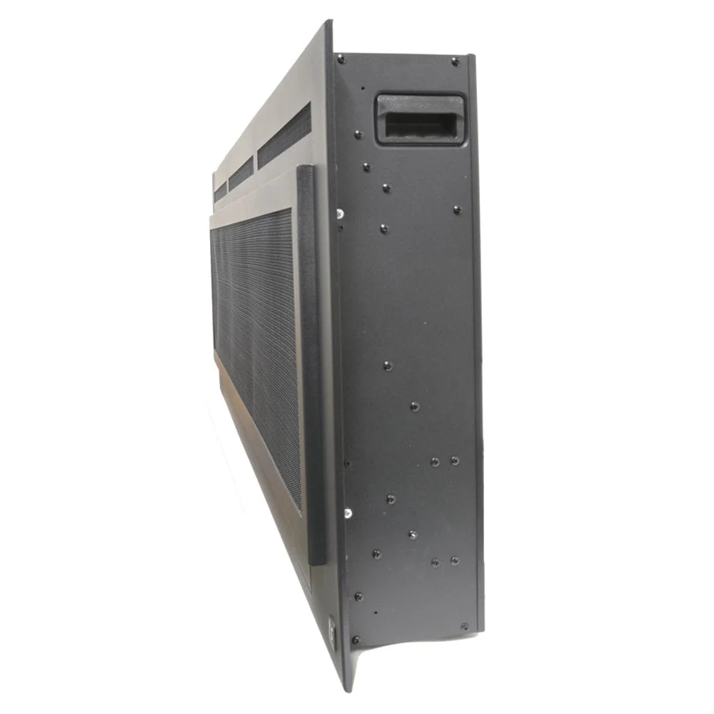 The Sideline Steel Mesh Screen Non Reflective 60 Inch Recessed Electric Fireplace 80047